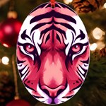 Tiger Design UV Print Acrylic Ornament Oval