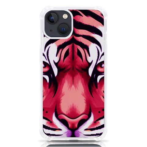 Tiger Design iPhone 13 TPU UV Print Case from ArtsNow.com Front