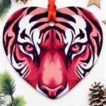 Love the tiger Heart Ornament (Two Sides)