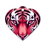 Love the tiger Dog Tag Heart (Two Sides)