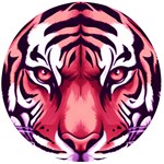 Love the tiger Wooden Bottle Opener (Round)