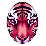 Love the tiger Oval Glass Fridge Magnet (4 pack)