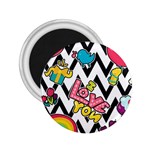 Vector Romantic Love Seamless Pattern 2.25  Magnets