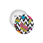 Vector Romantic Love Seamless Pattern 1.75  Buttons