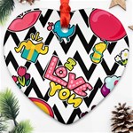 Vector Romantic Love Seamless Pattern Ornament (Heart)