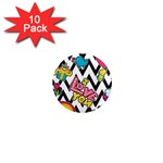 Vector Romantic Love Seamless Pattern 1  Mini Magnet (10 pack) 