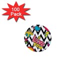 Vector Romantic Love Seamless Pattern 1  Mini Buttons (100 pack) 