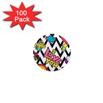 Vector Romantic Love Seamless Pattern 1  Mini Magnets (100 pack) 
