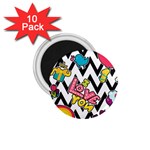 Vector Romantic Love Seamless Pattern 1.75  Magnets (10 pack) 