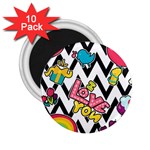 Vector Romantic Love Seamless Pattern 2.25  Magnets (10 pack) 