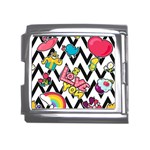 Vector Romantic Love Seamless Pattern Mega Link Italian Charm (18mm)