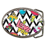 Vector Romantic Love Seamless Pattern Belt Buckles