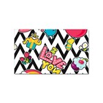 Vector Romantic Love Seamless Pattern Sticker Rectangular (10 pack)
