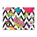 Vector Romantic Love Seamless Pattern Sticker A4 (100 pack)