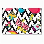 Vector Romantic Love Seamless Pattern Postcards 5  x 7  (Pkg of 10)