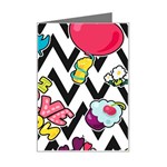 Vector Romantic Love Seamless Pattern Mini Greeting Card