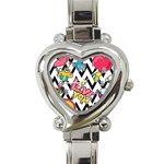 Vector Romantic Love Seamless Pattern Heart Italian Charm Watch