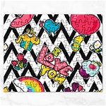 Vector Romantic Love Seamless Pattern Rectangular Jigsaw Puzzl