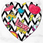 Vector Romantic Love Seamless Pattern Jigsaw Puzzle (Heart)