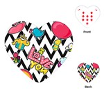 Vector Romantic Love Seamless Pattern Playing Cards Single Design (Heart)