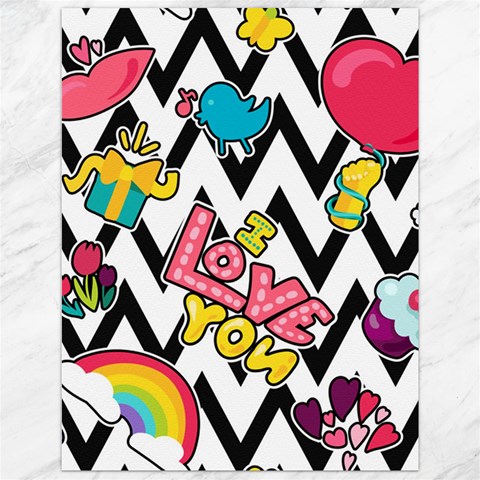 Vector Romantic Love Seamless Pattern Canvas 12  x 16  from ArtsNow.com 11.86 x15.41  Canvas - 1