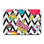 Vector Romantic Love Seamless Pattern Small Doormat