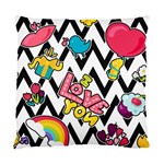 Vector Romantic Love Seamless Pattern Standard Cushion Case (One Side)