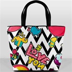 Vector Romantic Love Seamless Pattern Bucket Bag