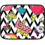 Vector Romantic Love Seamless Pattern Two Sides Fleece Blanket (Mini)