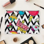 Vector Romantic Love Seamless Pattern Cosmetic Bag (Large)