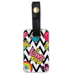 Vector Romantic Love Seamless Pattern Luggage Tag (one side)
