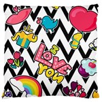 Vector Romantic Love Seamless Pattern Large Cushion Case (Two Sides)