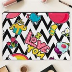 Vector Romantic Love Seamless Pattern Cosmetic Bag (XXXL)