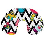 Vector Romantic Love Seamless Pattern Travel Neck Pillow