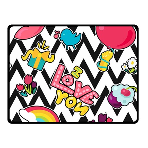 Vector Romantic Love Seamless Pattern Two Sides Fleece Blanket (Small) from ArtsNow.com 45 x34  Blanket Front