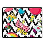 Vector Romantic Love Seamless Pattern Two Sides Fleece Blanket (Small)