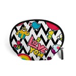 Vector Romantic Love Seamless Pattern Accessory Pouch (Small)