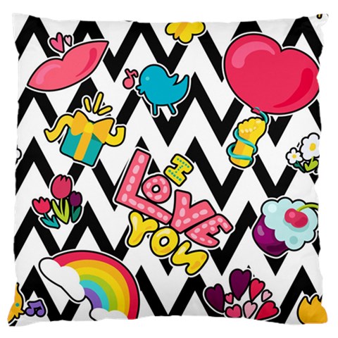 Vector Romantic Love Seamless Pattern Standard Premium Plush Fleece Cushion Case (One Side) from ArtsNow.com Front