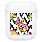 Vector Romantic Love Seamless Pattern Soft TPU AirPods 1/2 Case