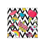 Vector Romantic Love Seamless Pattern Satin Bandana Scarf 22  x 22 