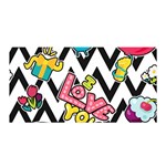 Vector Romantic Love Seamless Pattern Satin Wrap 35  x 70 