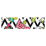 Vector Romantic Love Seamless Pattern Oblong Satin Scarf (16  x 60 )