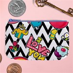 Vector Romantic Love Seamless Pattern Large Coin Purse