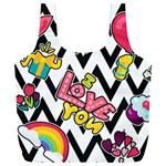Vector Romantic Love Seamless Pattern Full Print Recycle Bag (XXXL)