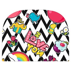 Vector Romantic Love Seamless Pattern Make Up Case (Medium) from ArtsNow.com Front