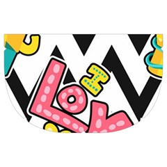 Vector Romantic Love Seamless Pattern Make Up Case (Medium) from ArtsNow.com Side Right