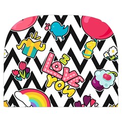 Vector Romantic Love Seamless Pattern Make Up Case (Large) from ArtsNow.com Back