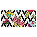 Vector Romantic Love Seamless Pattern Banner and Sign 4  x 2 