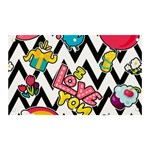 Vector Romantic Love Seamless Pattern Banner and Sign 5  x 3 