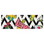 Vector Romantic Love Seamless Pattern Banner and Sign 6  x 2 